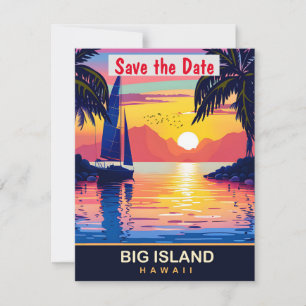 Big Island Hawaii Zeilboot Trouw Uitnodiging