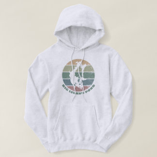 Big Island Pond NH Retro Lake Emblem Hoodie