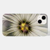 Big Ivory Flower, Abstract Modern Fractal Art Case-Mate iPhone Case (Achterkant (horizontaal))