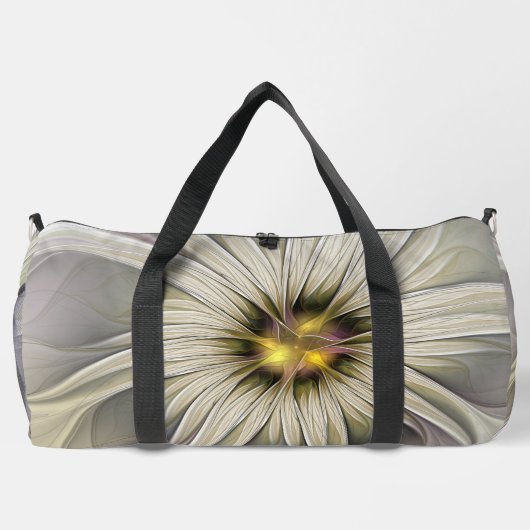 Big Ivory Flower, Abstract Modern Fractal Art Plunjezak (Achterkant)