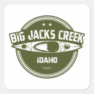Big Jacks Creek Wild en de Schilderachtig rivier d Vierkante Sticker