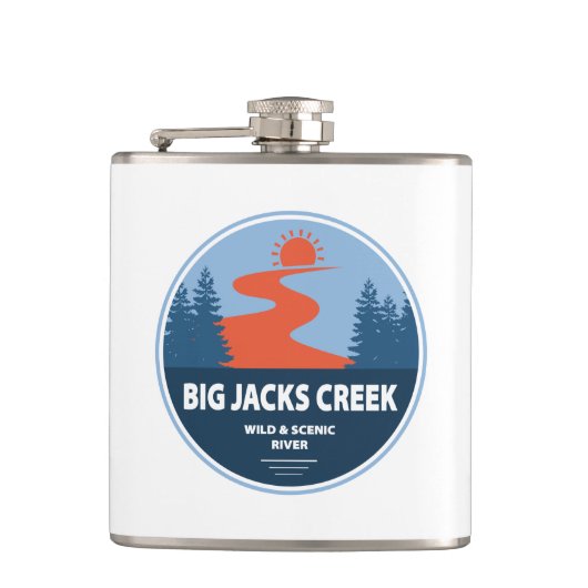Big Jacks Creek Wild en de Schilderachtig rivier I Heupfles (Voorkant)