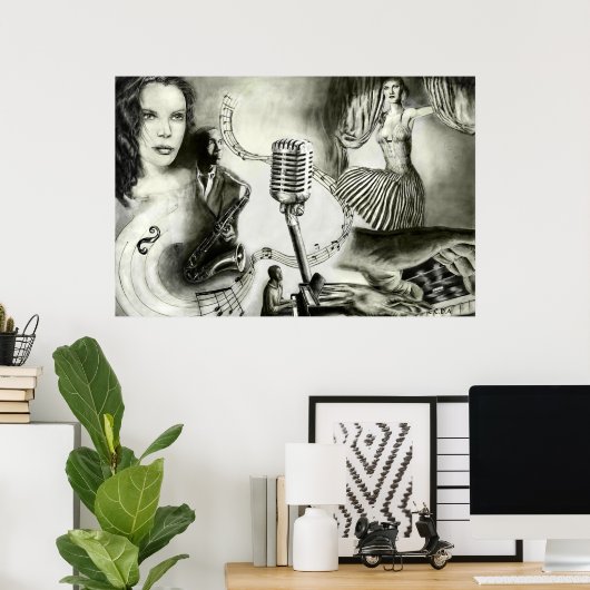 Big jazz 4 36 x 24' poster (Thuiskantoor)