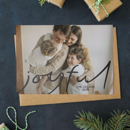 Big Joy Holiday Fotokaart - zwart Kaart