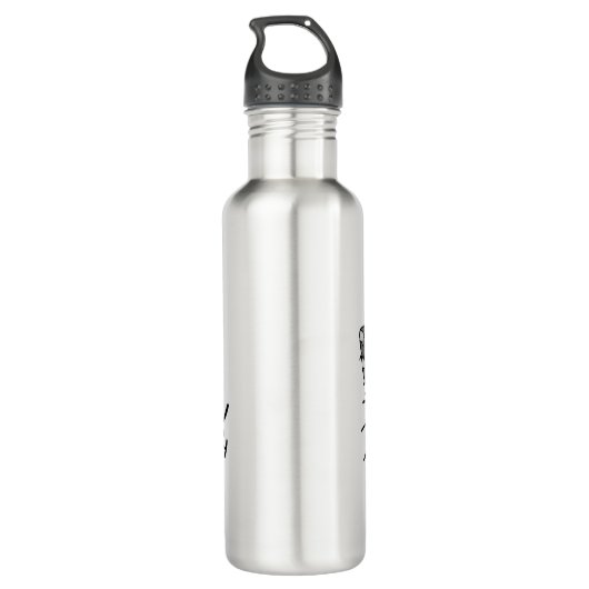 Big Kat Face Crazy Cat Lady Waterfles (Achterkant)