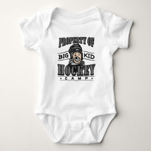 Big Kind Hockey Camp Black Helmet Romper