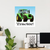 Big Kinder Custom Green Boerderij Tractor Poster (Thuiskantoor)