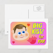 Big Kiss! Briefkaart (Voorkant / Achterkant)