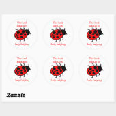 Big Ladybug Schattige Bookplate Label Stickers voo (Vel)
