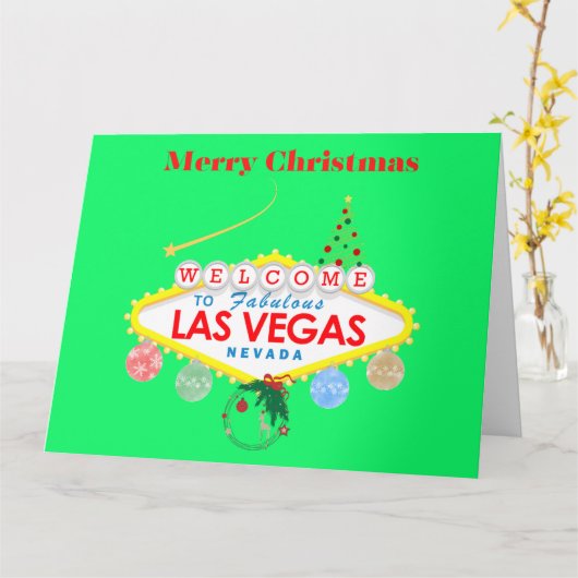 BIG Las Vegas Kerst Kaart (Gele Bloem)