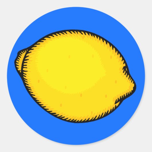 Big Lemon Ronde Sticker (Voorkant)