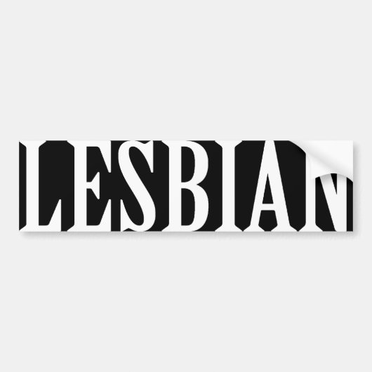 BIG LESBIAN BUMPERSTICKER (Voorkant)