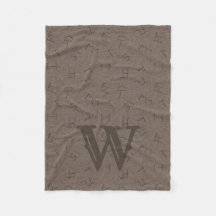 Big Letter Cattle Brand Brown