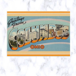 Big Letter Columbus Ohio Briefkaart