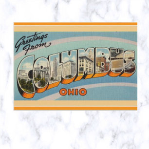 Big Letter Columbus Ohio Briefkaart