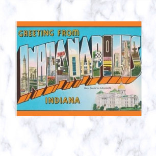  Big Letter Indianapolis Indiana Briefkaart