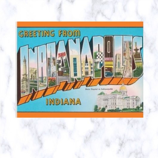  Big Letter Indianapolis Indiana Briefkaart