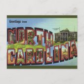 Big Letter North Carolina Briefkaart (Voorkant)