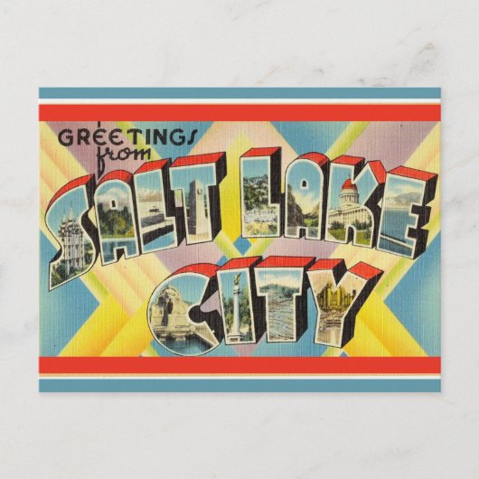 Big Letter Salt Lake City Utah Briefkaart (Voorkant)