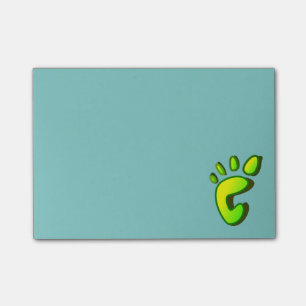 Big Lime Green Footprint Post-it® Notes