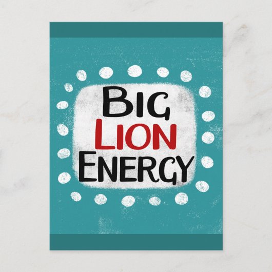 Big Lion Energy Briefkaart (Voorkant)