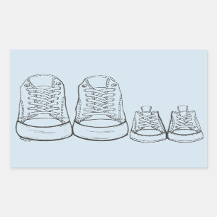 Big Little Sneakers Blue Baby Boy schetst Stickers