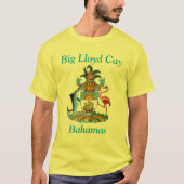Big Lloyd Cay, Bahama's met wapenschild T-shirt (Voorkant)