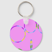 Big Loops op Pink Apple Watch Band Sleutelhanger (Achterkant)