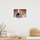 Big LOVE Letters Modern | Uw fotoroze script Poster (Keuken)