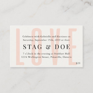 Big Love Stag and Doe Ticket // Blush