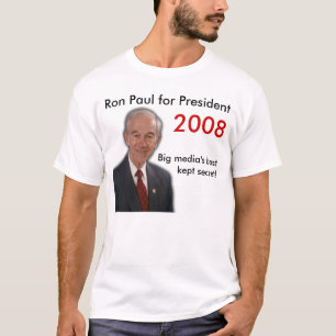 Big Media's beste geheim. Ron Paul T-Shirt. T-shirt