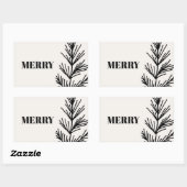 Big Merry & Leaves Rechthoekige Sticker (Vel)