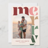 Big Merry Modern Arch Photo Carte de vacances (Devant)