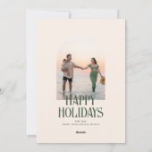 Big Merry Modern Arch Photo Carte de vacances (Dos)