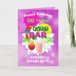 Big Milestone Verjaardag juicht Leuke Cocktail Dri Kaart