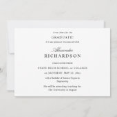 Big Mod Name Photo Graduation Faire-part (Dos)