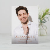 Big Mod Name Photo Ver Photo Graduate Faire-part (Debout devant)