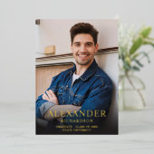 Big Mod Nom Photo V Photo D Graduate Faire-part (Debout devant)