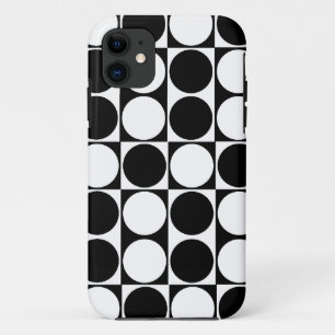 Big Mod Stippen Black & White Hoesje-Mate ID™ iP iPhone 11 Hoesje