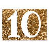 Big Modern Number Faux Gold Glitter Kaart (Achterkant)