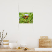 Big Monarch Butterfly sur Poster Art Fleur sauvage (Cuisine)