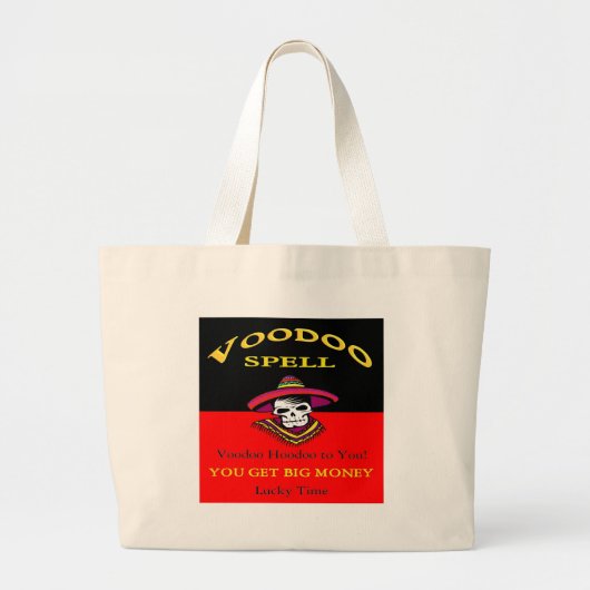 Big Money Voodoo Spell Grote Tote Bag (Voorkant)
