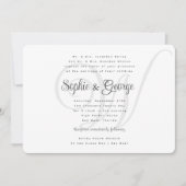 Big Monogram Mariage Black n White Invitations (Devant)