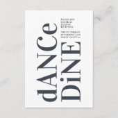 Big Monogram Modern Bold Simple Wedding Informatiekaartje (Voorkant)