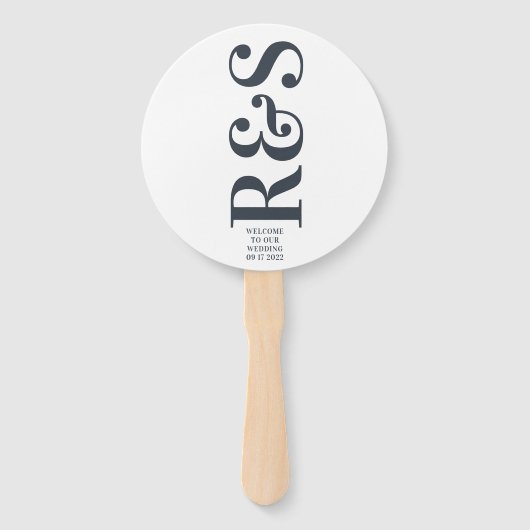 Big Monogram Modern Simple Handwaaier (Voorkant)