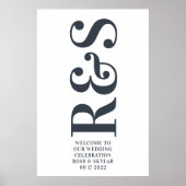Big Monogram Modern Simple Poster (Voorkant)