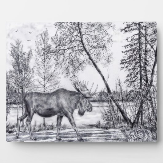 Big Moose Plaque Fotoplaat (Voorkant)