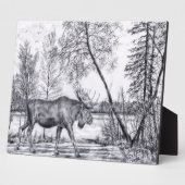 Big Moose Plaque Fotoplaat (Zijkant)