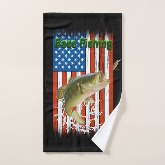 Big Mouth Basse Pêche USA (Serviette à main)