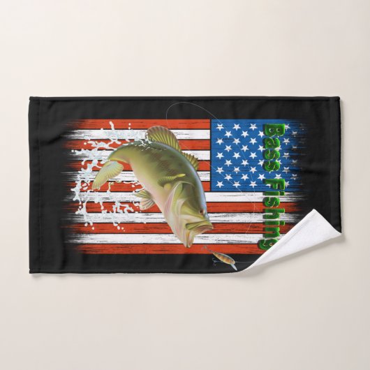 Big Mouth Basse Pêche USA (Serviette à main)